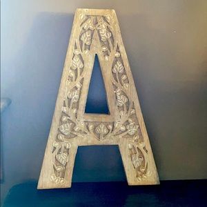 A beautiful rustic wooden “A”&“M” for home decor!